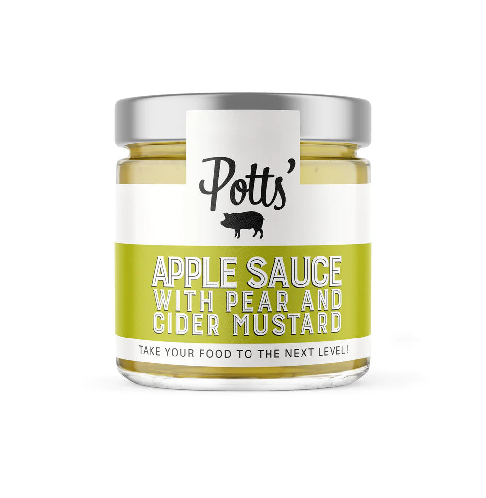 This fruity apple sauce to which Owen has added the complementary flavours and textures of pears, wholegrain mustard and Kentish cider. The result is the perfect condiment for roast pork, duck or goose.