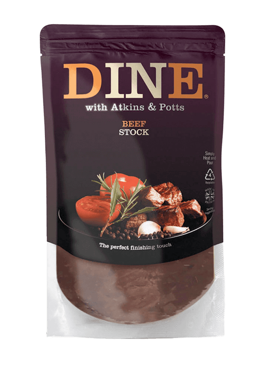 DINE IN Beef Stock is made with love and quality ingredients for you to create a special meal at home. Real food and time to enjoy it. This quick-to-use rich classic stock is the perfect base for casseroles soups sauces bourguignon and other gourmet dishes. Simply pour into the dish you are making for extra depth of flavour. You can also use this stock as a quick broth for beef pho.