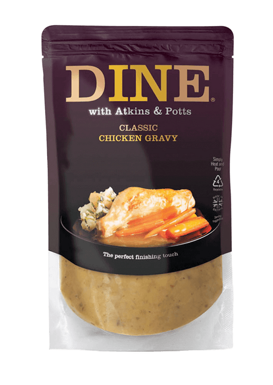 Made from British chicken stock this gravy can be heated and poured over roast pan fried or grilled free-range chicken.