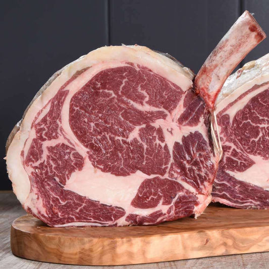 Rib-eye on the bone, this dry aged steak is ideal for 2 sharing or as a roast for entertaining.