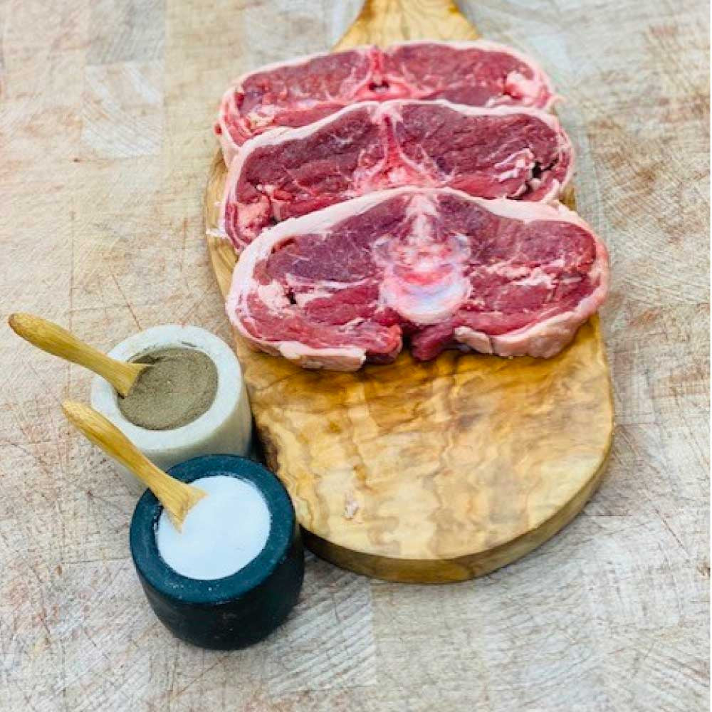 1 Lamb Loin Double Chop (300g).

A beautifully tender cut which is best cooked medium rare, left on the bone to ensure maximum flavour.