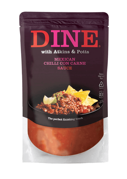 DINE IN Mexican Chilli Con Carne Sauce is made with love and quality ingredients for you to create a special meal at home. Real food and time to enjoy it. This quick-to-use classic sauce combines fresh peppers freshly chopped tomatoes a dash of wine and a hint of chocolate adding extra depth of flavour to the satisfying chilli warmth.