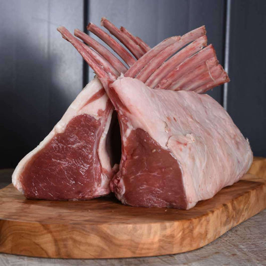 Our grass-fed rack of lamb makes a really show-stopping centrepiece perfect for celebratory feasting. Super tender and full of flavour.