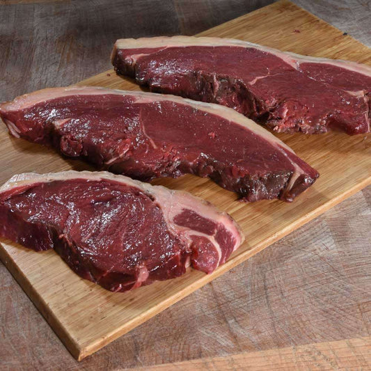 A renowned steak known for its depth of flavour, our 100% grass fed Surrey Farms Rump Steak has real character. Aged on the bone for 28 days for maximum flavour.