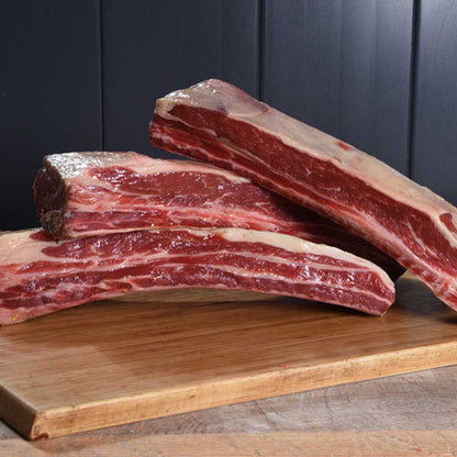 Fantastic for slow roasting or in the summer smoking for 4-6 hours.

£11/kg available per rib or as piece – 1 rib weight approx: 600g