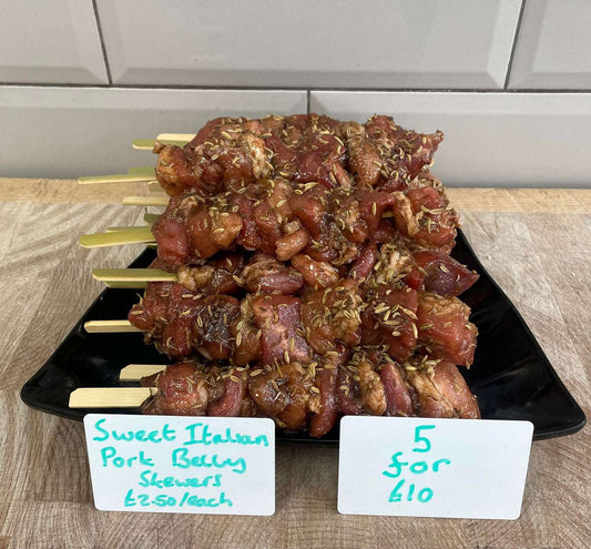 Sweet Italian Pork Belly Skewer